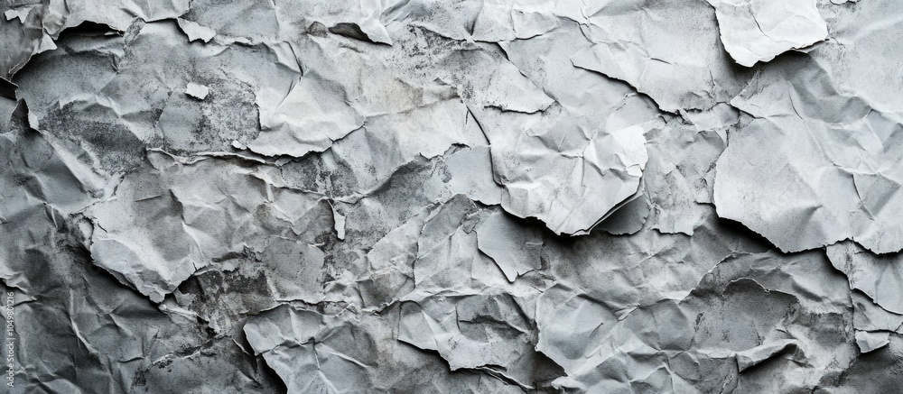 Fototapete old grunge creased crumpled paper texture background with ripped torn vintage collage posters and pl