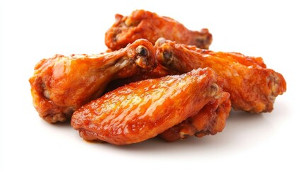 Elegant Chicken Wings on White Background