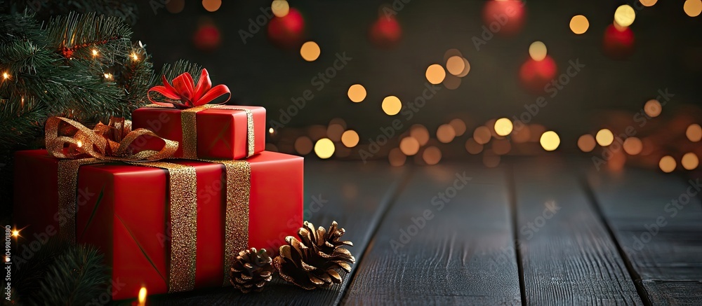Poster christmas gift birthday background material. with copy space image. place for adding text or design