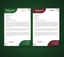 Unique letterhead design in simple. A4 design template with best colour. 