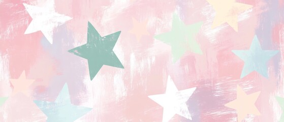 A colorful background with stars of different colors