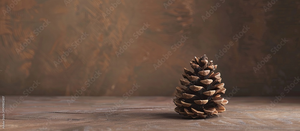 Poster still life image of a pinecone. with copy space image. place for adding text or design
