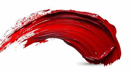 Abstract Red Paint Stroke Illustration