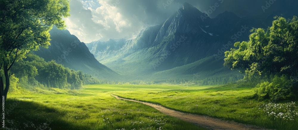 Aufkleber stunning landscape. with copy space image. place for adding text or design