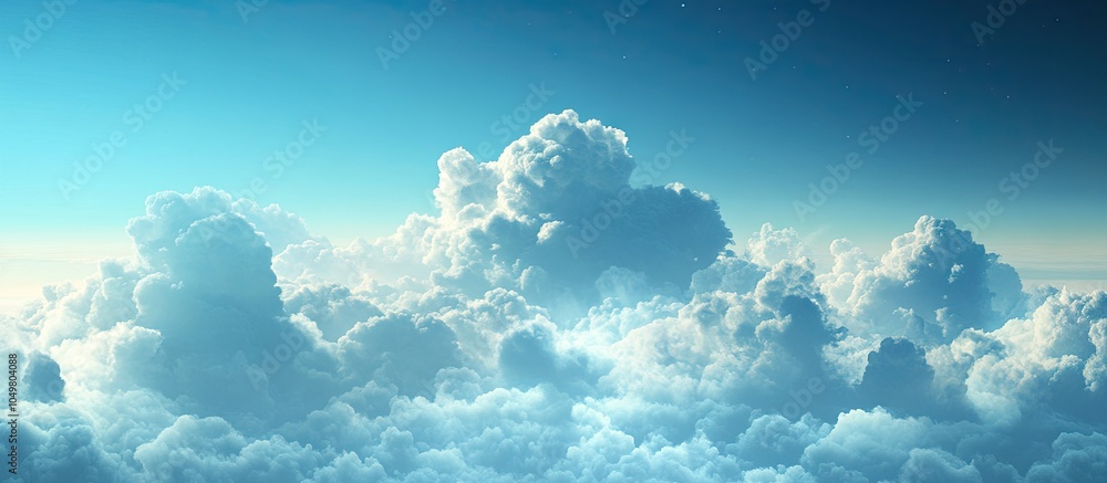 Leinwandbilder cumulus clouds in a blue sky. with copy space image. place for adding text or design