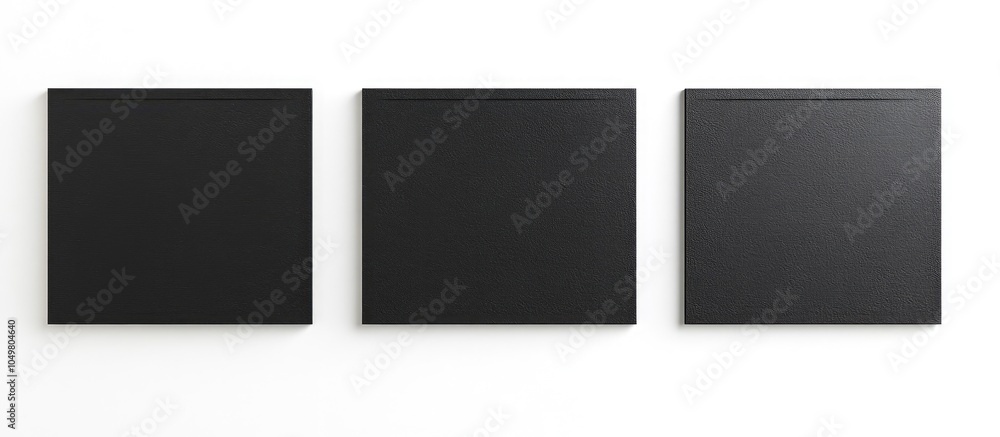 Poster Black Boards on a White Background. with copy space image. Place for adding text or design