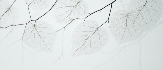A white background with a branch of leaves on it
