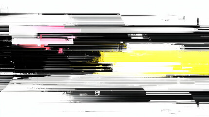 Abstract Background with Pink, Yellow, and Black Stripes