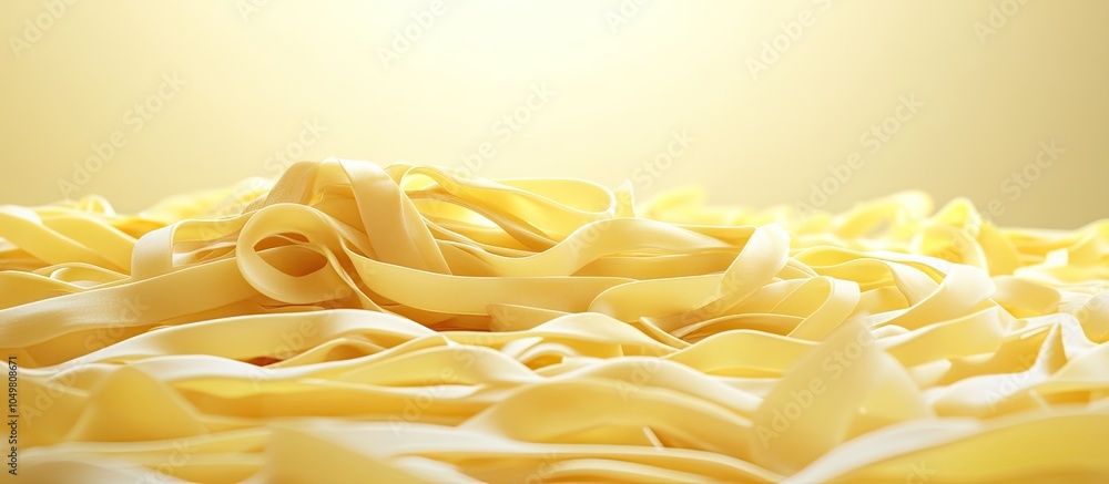 Poster homemade tagliatelle pasta italian cuisine. with copy space image. place for adding text or design
