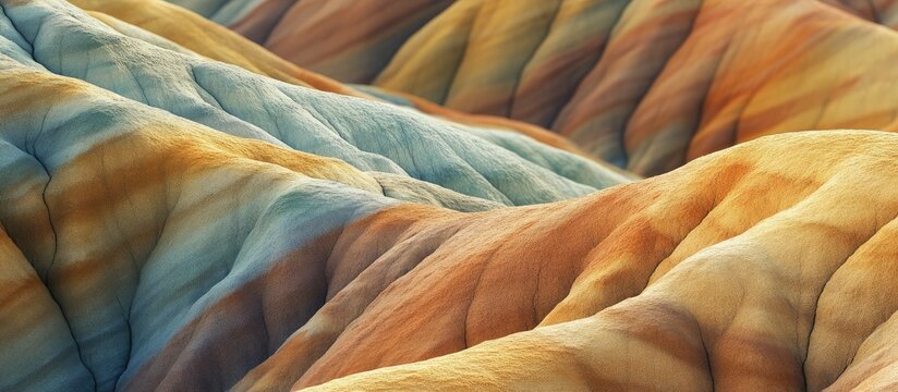 Painted Hills in the John Day Fossil Beds National Monument features vibrant layers of textured claystone that were formed over millions of years due to various volcanic eruptions