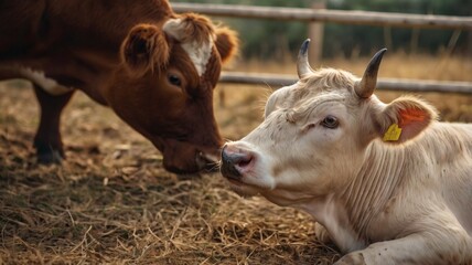  cow and calf in a field