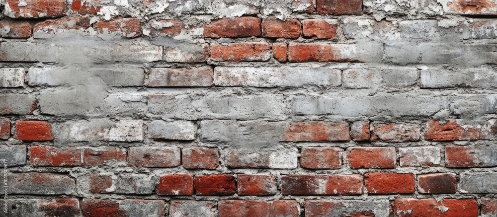 Leinwandbilder A brick wall featuring both old and new bricks A backdrop for design and presentations. with copy space image. Place for adding text or design