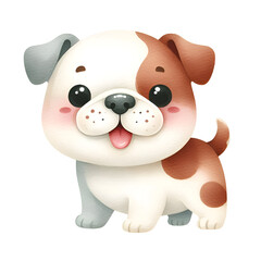 Fototapeta premium Cute Dogs Clipart, Dog Breeds SVG, Kawaii Dogs PNG, Watercolor Dogs Puppy Clipart, Pet Clipart, Watercolor Clipart, Card Making, Scrapbooking