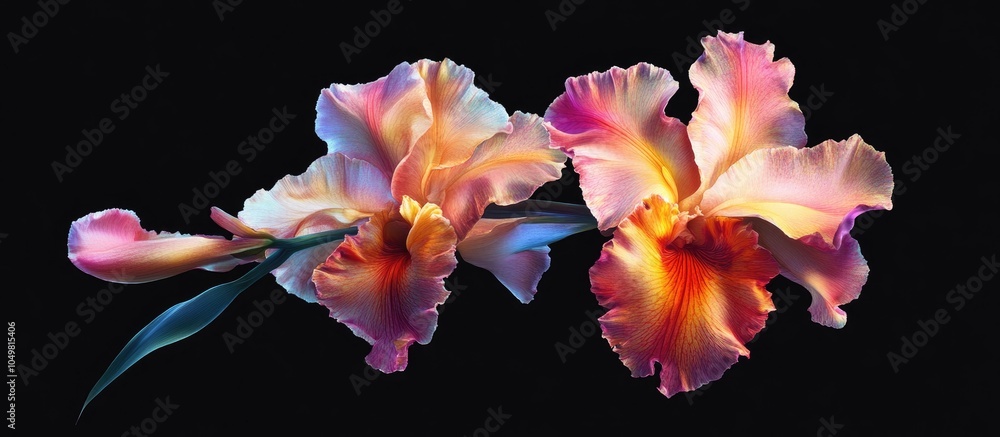 Poster Cattleya Orchid. with copy space image. Place for adding text or design