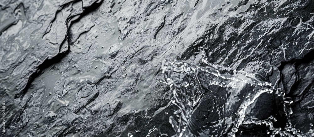 Leinwandbilder abstract background for design featuring water splashes on rock natural backdrop with appealing text