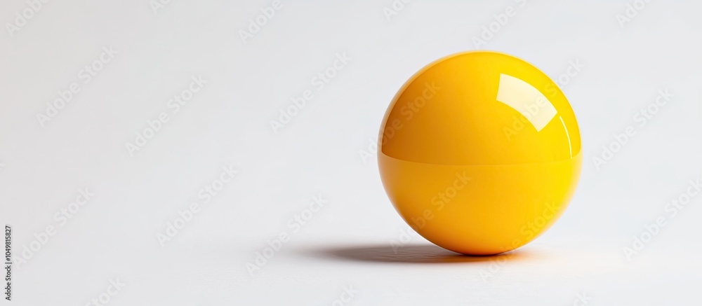Aufkleber small yellow ball set against a white background. with copy space image. place for adding text or de
