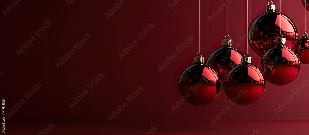 Poster Christmas Ornaments. with copy space image. Place for adding text or design