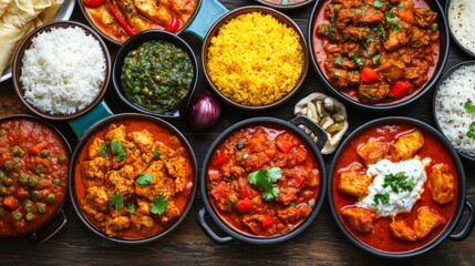 Festive International Dishes in Vibrant Colors