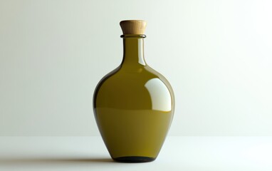 olive bottle on a clean white background 