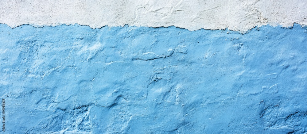 Poster light clean blue stucco wall texture background. with copy space image. place for adding text or des