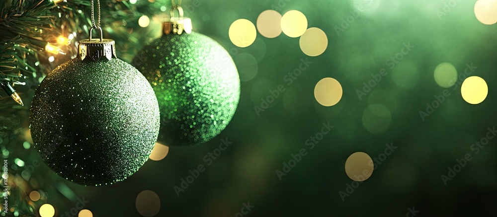 Aufkleber Abstract green backdrop for Christmas day. with copy space image. Place for adding text or design