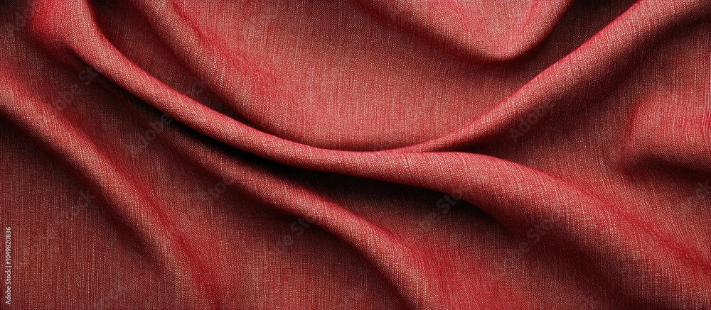 Aufkleber Red Natural Linen Fabric Texture. with copy space image. Place for adding text or design