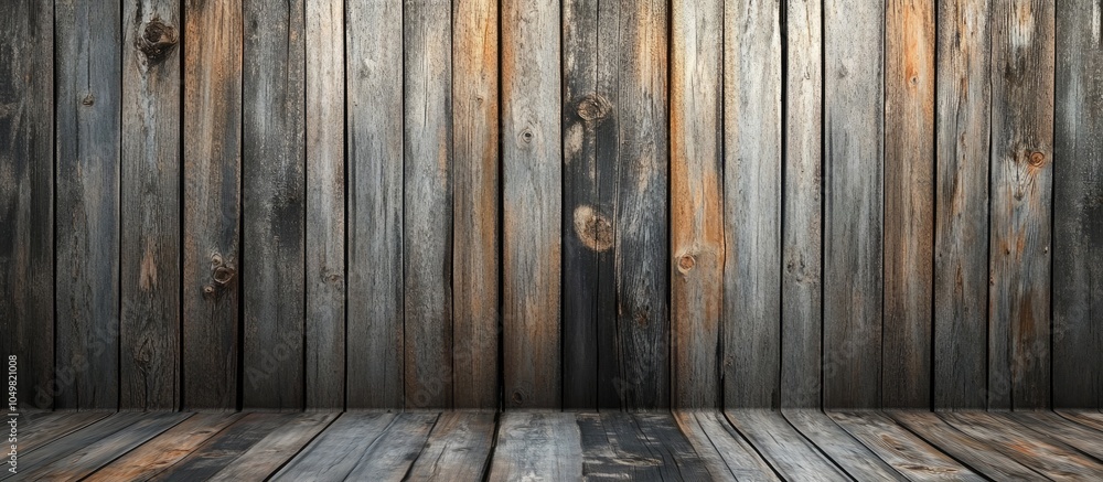 Poster weathered wood backdrop with copy space for your text or image