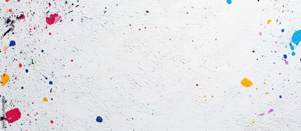 Poster a textured white background that is dirty and messy for copy space a colorful dotted surface