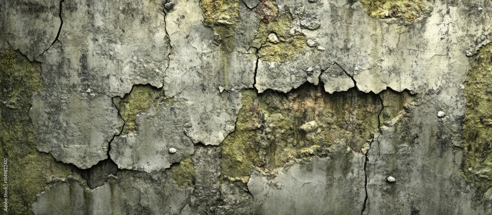 Aufkleber the realistic wall texture is quite moldy and cracked because of the absence of a proper paint coati