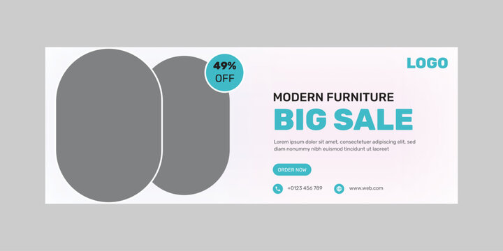 Big sale furniture facebook cover design