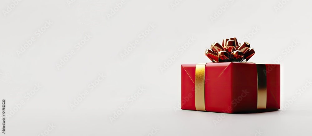Poster Holiday gift Isolated on a white background. with copy space image. Place for adding text or design