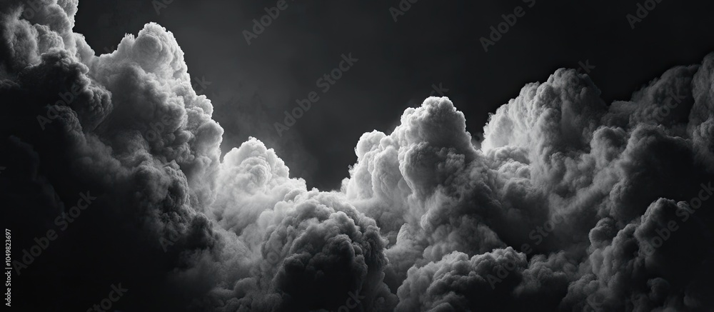 Poster Dark clouds in the sky. with copy space image. Place for adding text or design