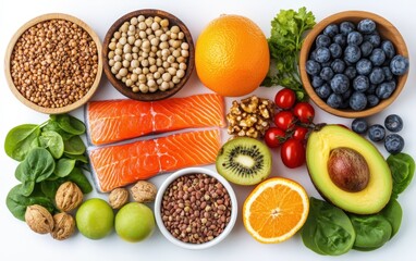 food on a clean white background