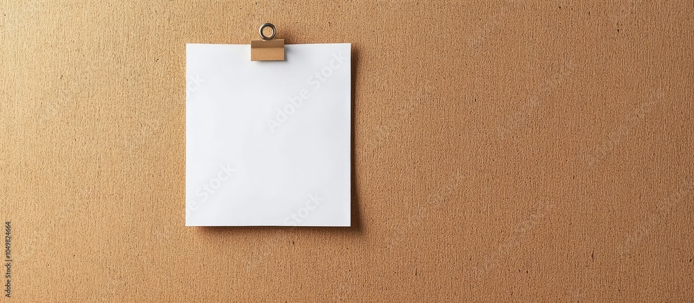 Poster Empty note on the bulletin board. with copy space image. Place for adding text or design