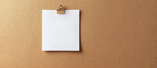 Empty note on the bulletin board. with copy space image. Place for adding text or design