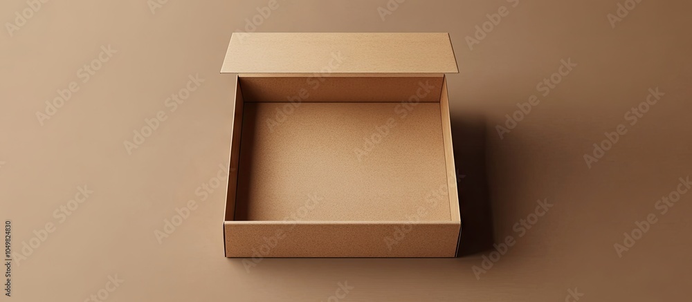 Poster Mockup design area on a paper box. with copy space image. Place for adding text or design