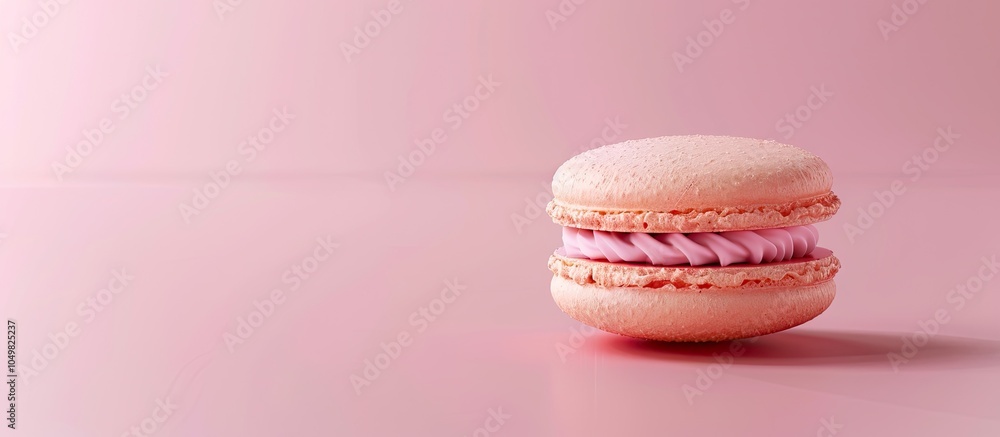 Poster pink macaron. with copy space image. place for adding text or design