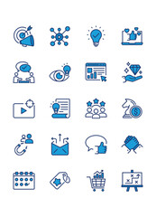 set of marketing icons, advertise, business