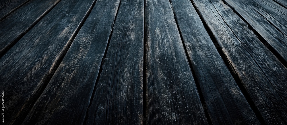 Leinwandbilder Vertical dark aged wooden floor texture for background. with copy space image. Place for adding text or design