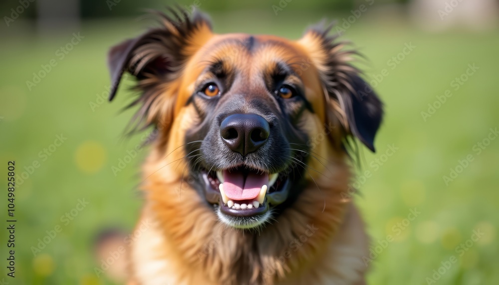 Wall mural  Joyful Dog Embraces the Day