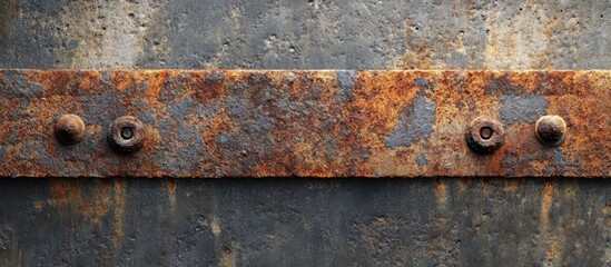 rusty steel on concrete surface. with copy space image. Place for adding text or design