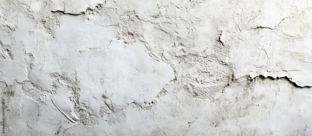 Aufkleber Dirty white plaster wall featuring a background texture of gray natural scratches. with copy space image. Place for adding text or design