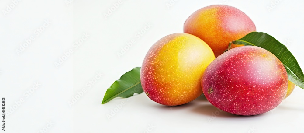 Leinwandbilder mangos against a white background. with copy space image. place for adding text or design