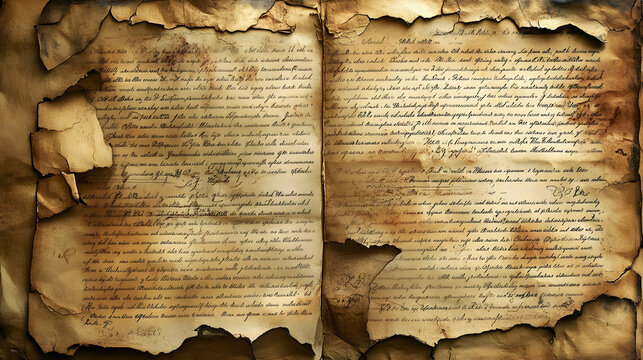 Old Burnt Book Paper Illustration