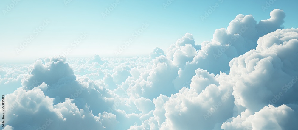Leinwandbilder white clouds in a blue sky. with copy space image. place for adding text or design