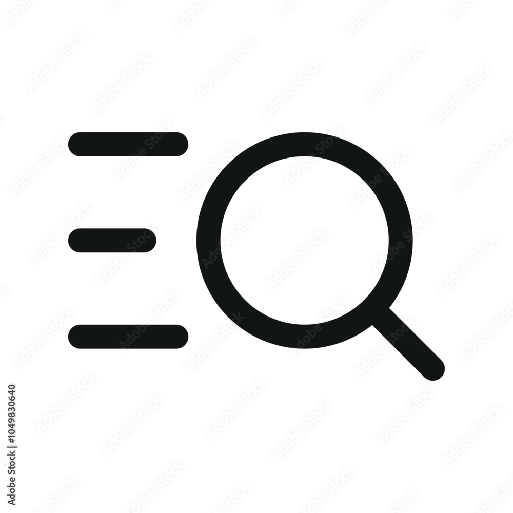 Poster search all category items ui icon, category list find simple line user interface vector symbol