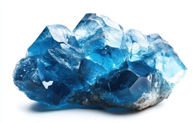 Fototapeta premium blue ice on a clean white background