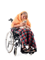 wheelchair in studio