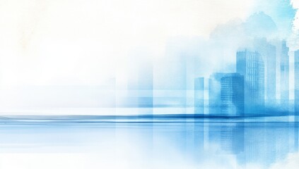 Obraz premium Abstract Urban Silhouette on Aged Wall