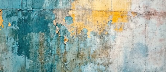 Obraz premium Blurred abstract backdrop textured grunge wall fragment of graffiti with old paint. with copy space image. Place for adding text or design